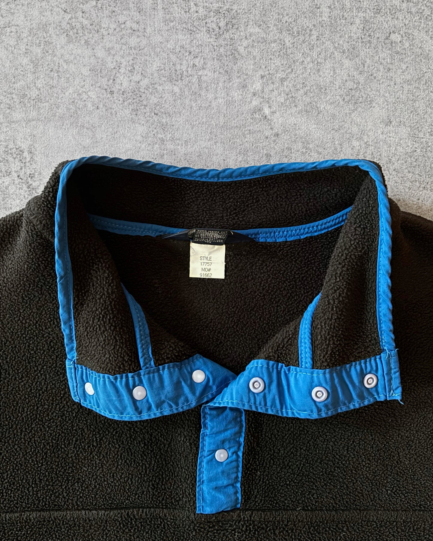 Vintage 90s Black & Blue Fleece Snap Pullover – Patagonia Style