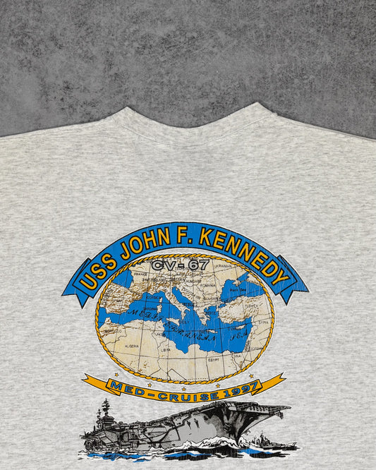 Vintage 1997 USS John F. Kennedy CV-67 Med Cruise T-Shirt – Soffe’s Choice – Made in USA