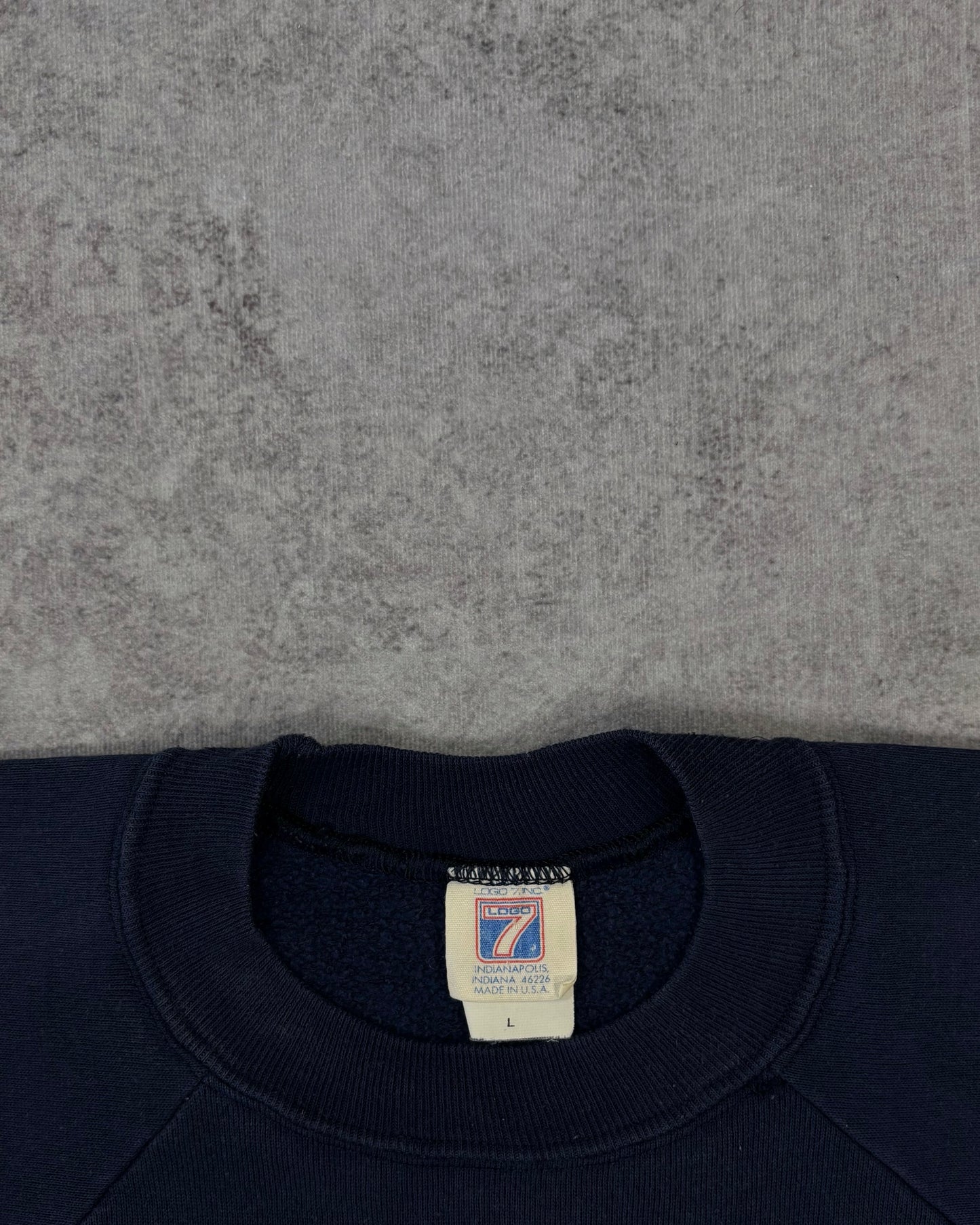 Vintage 1980s Logo 7 San Diego Chargers NFL Crewneck - Made in USA - Navy Raglan