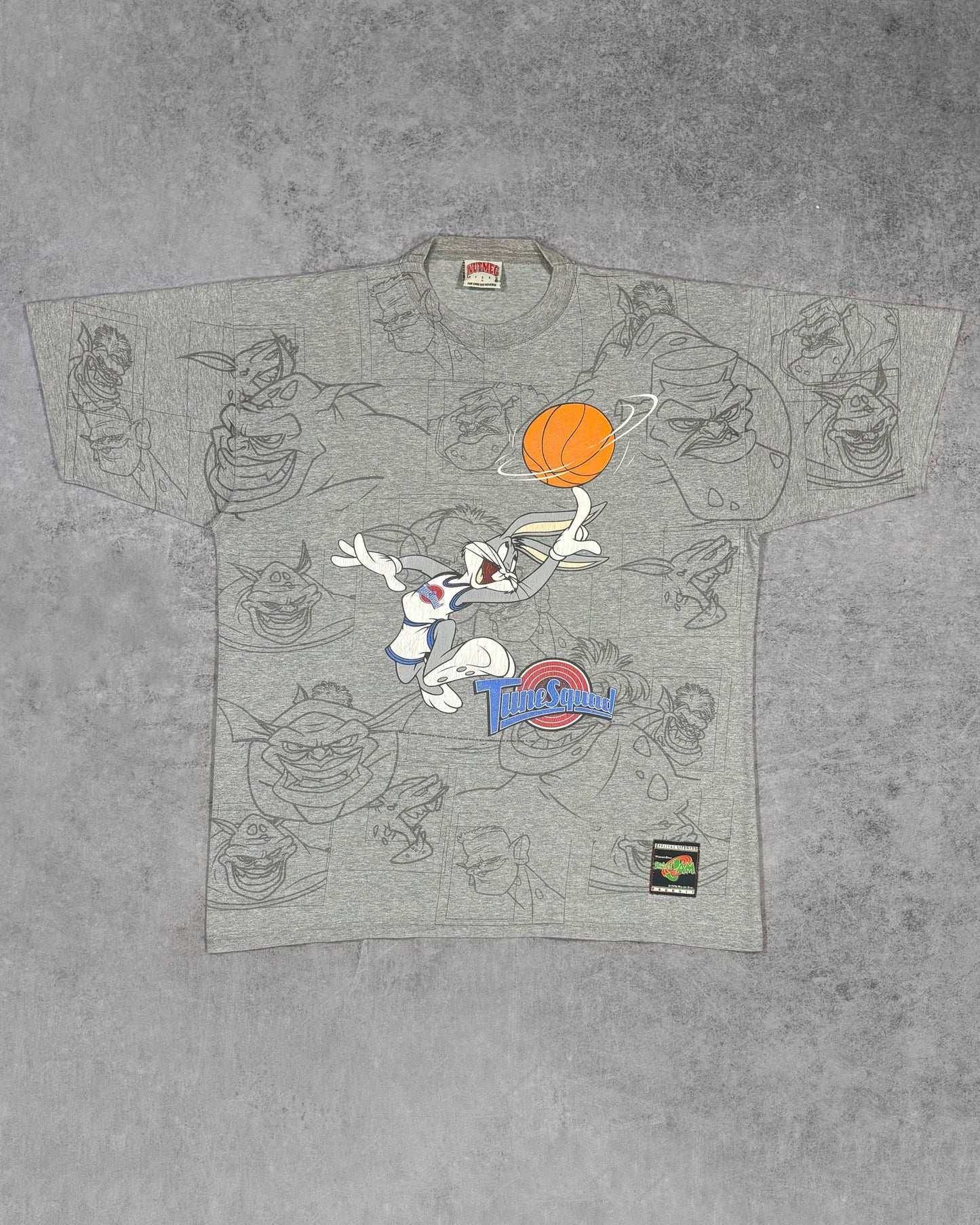 Vintage 1996 Space Jam Tune Squad All Over Print T-Shirt – Nutmeg Mills