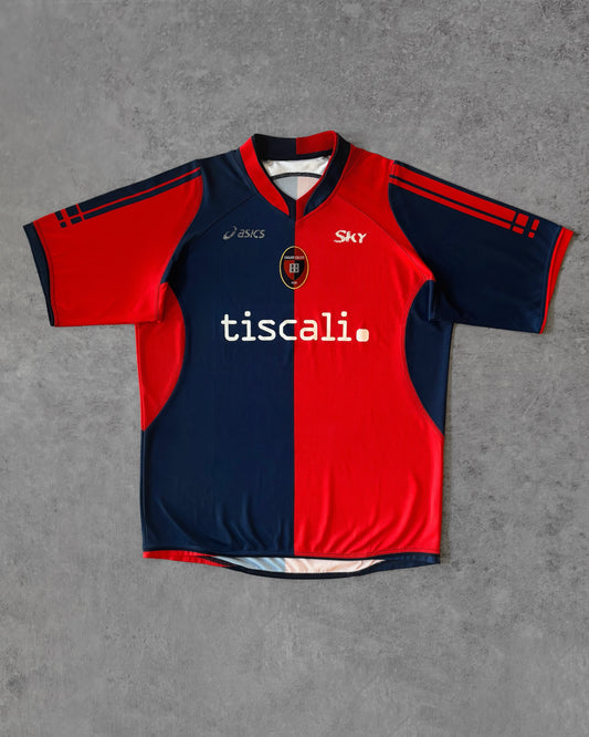 Vintage Cagliari Calcio 2006–07 Asics Home Jersey – Tiscali – Sky – Rossoblù Shirt