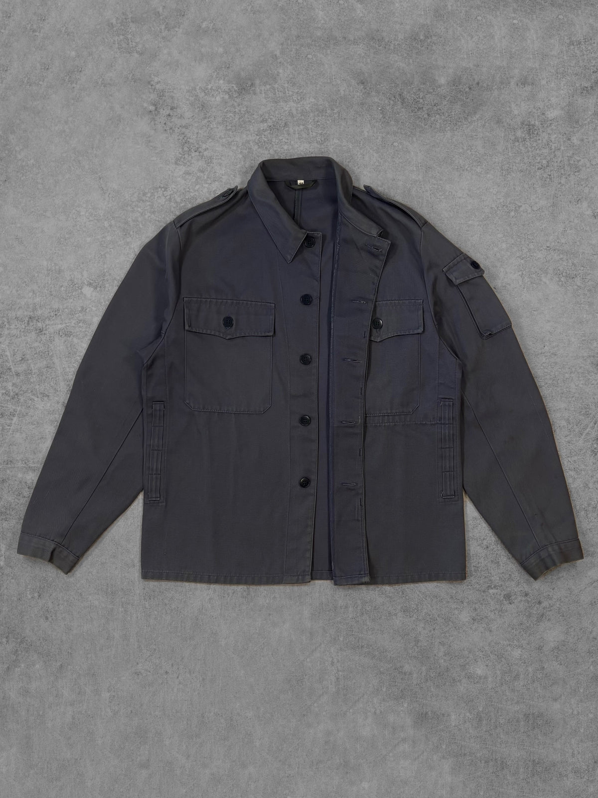 Vintage 1983 BZS West German Civil Defence Field Jacket – Grey Blue Military Workwear