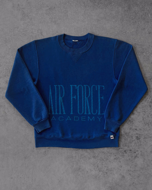 Vintage 90s Russell Athletic Air Force Academy Sweatshirt – Blue – USA Made