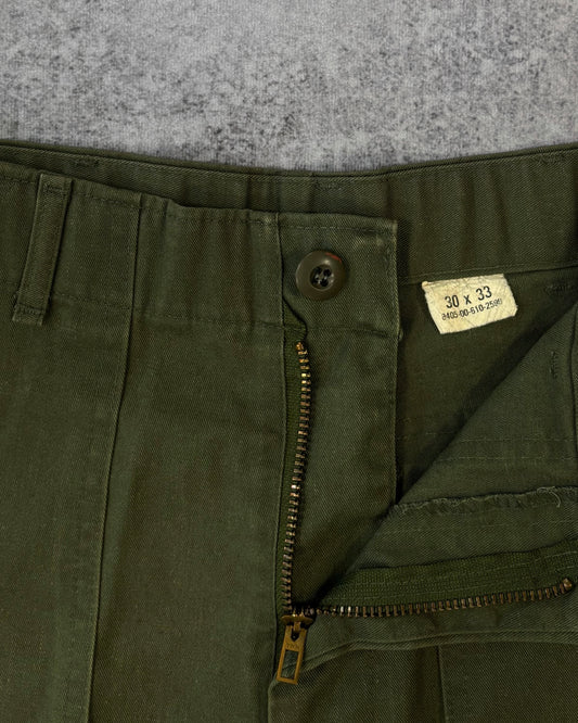 Vintage 1980s US Army OG-507 Fatigue Utility Trousers - Olive Green Military Pants