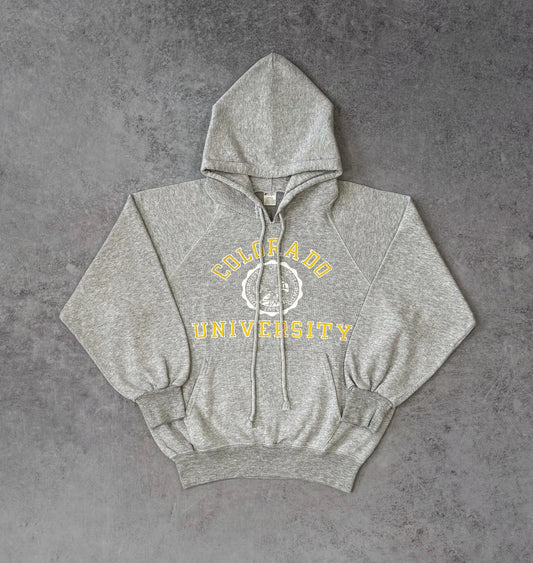 Vintage 1980s Champion Colorado University Hoodie – Embossed Puff Print