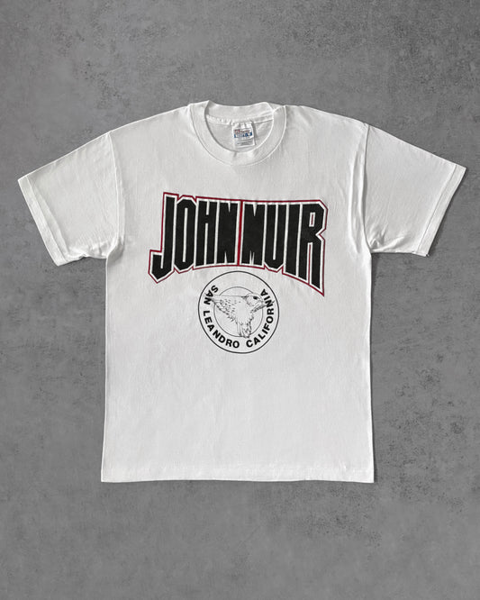Vintage 90s John Muir San Leandro California Tee – Hanes Beefy Shirt- USA Made