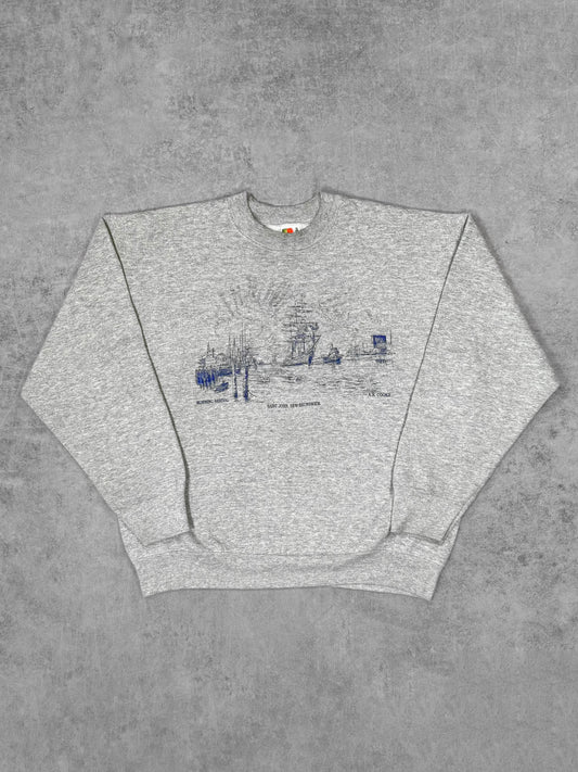 Vintage 1990s Saint John New Brunswick Crewneck - Fruit of the Loom Best - Made in Canada
