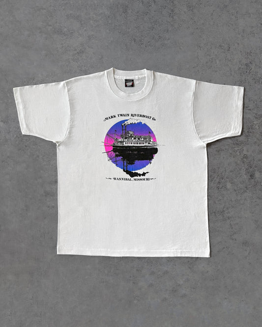 Vintage 80s Mark Twain Riverboat Tee – Vintage Hannibal Missouri Shirt – Screen Stars - USA Made