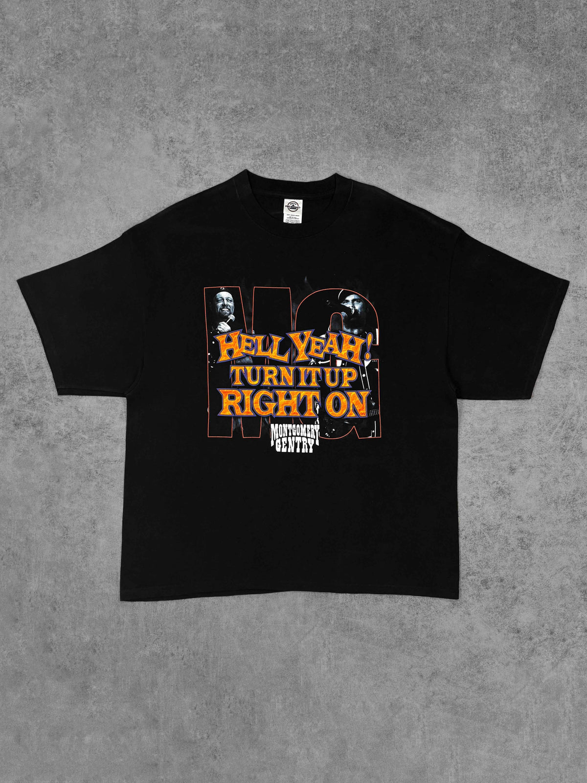 Vintage Early 2000s Montgomery Gentry Hell Yeah Tour T-Shirt - Delta Pro Weight - Double Sided Graphic