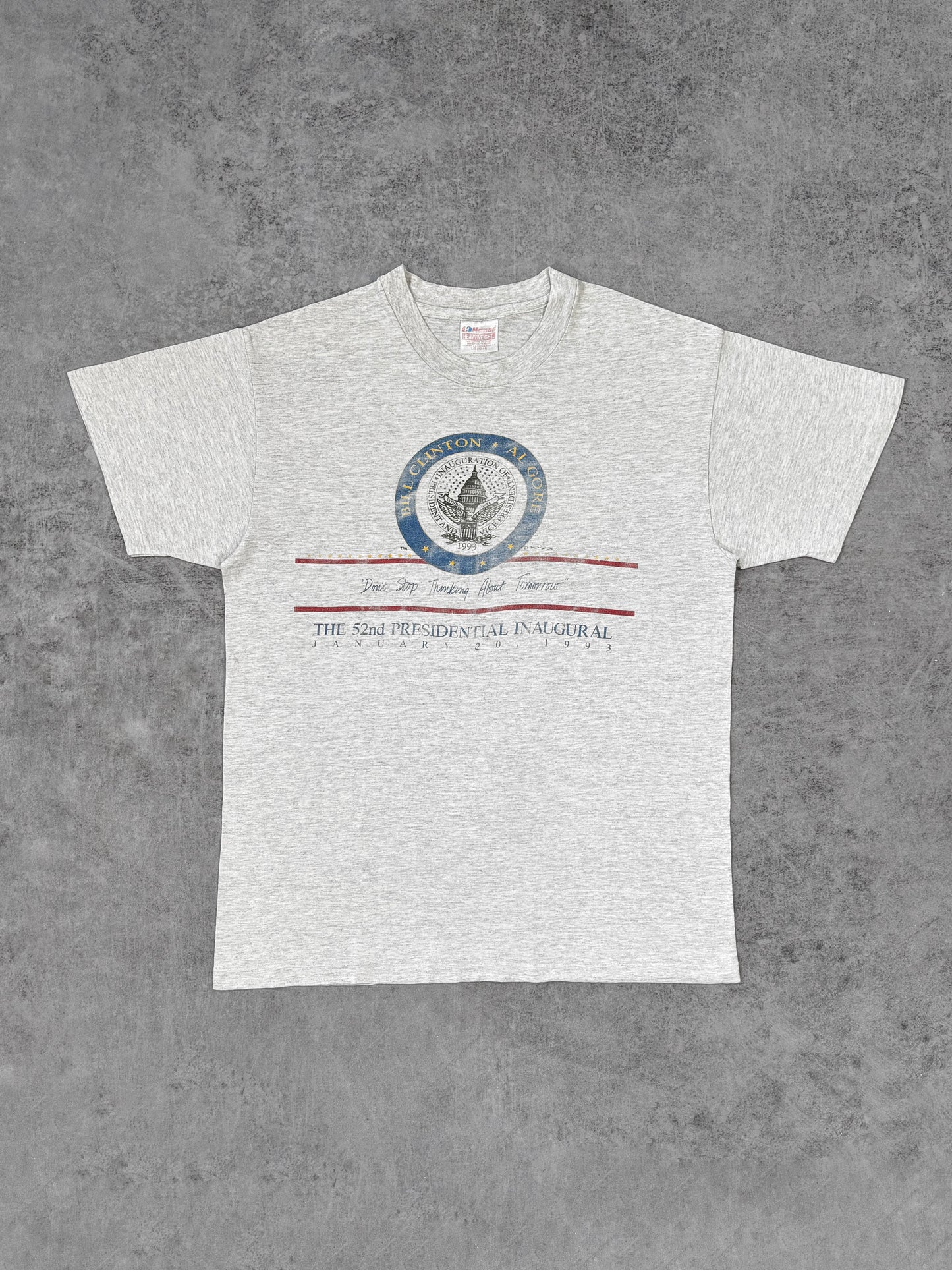Vintage 1993 Bill Clinton Al Gore Inaugural T-Shirt - Made in USA - Single Stitch