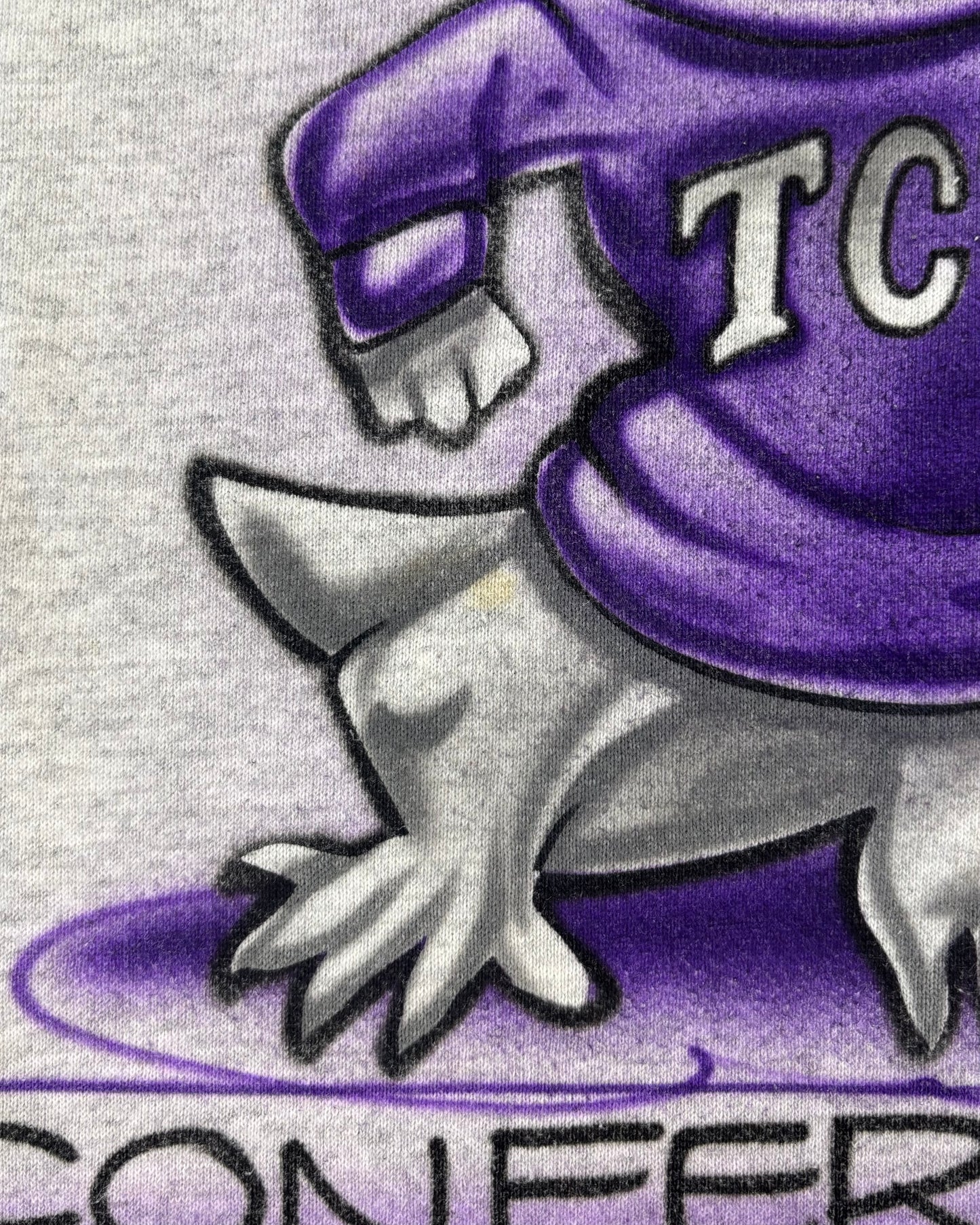 Vintage 1994 TCU Horned Frogs Airbrushed Crewneck - Tultex - Made in USA