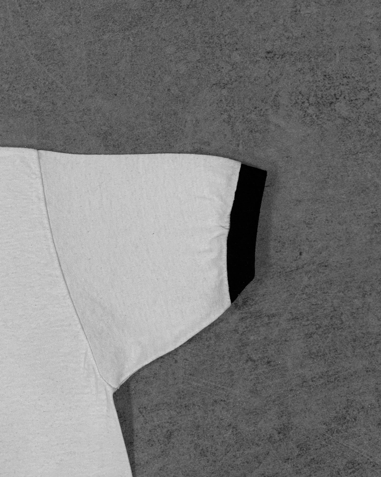 Black ringer collar and cuff detail on vintage I Love NY t-shirt