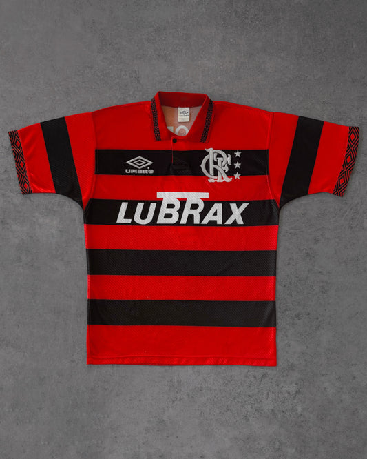 Flamengo 1994–95 Umbro Home Shirt – Lubrax – Nº7 Edmundo – Vintage Rubro-Negro