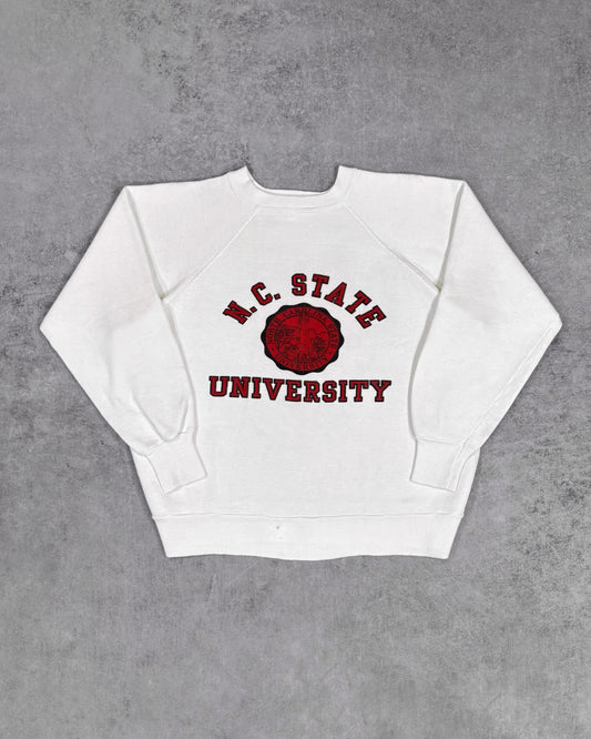 Vintage 1960s NC State University Sweatshirt – Velva Sheen – Raglan Crewneck – Screen Printed Collegiate