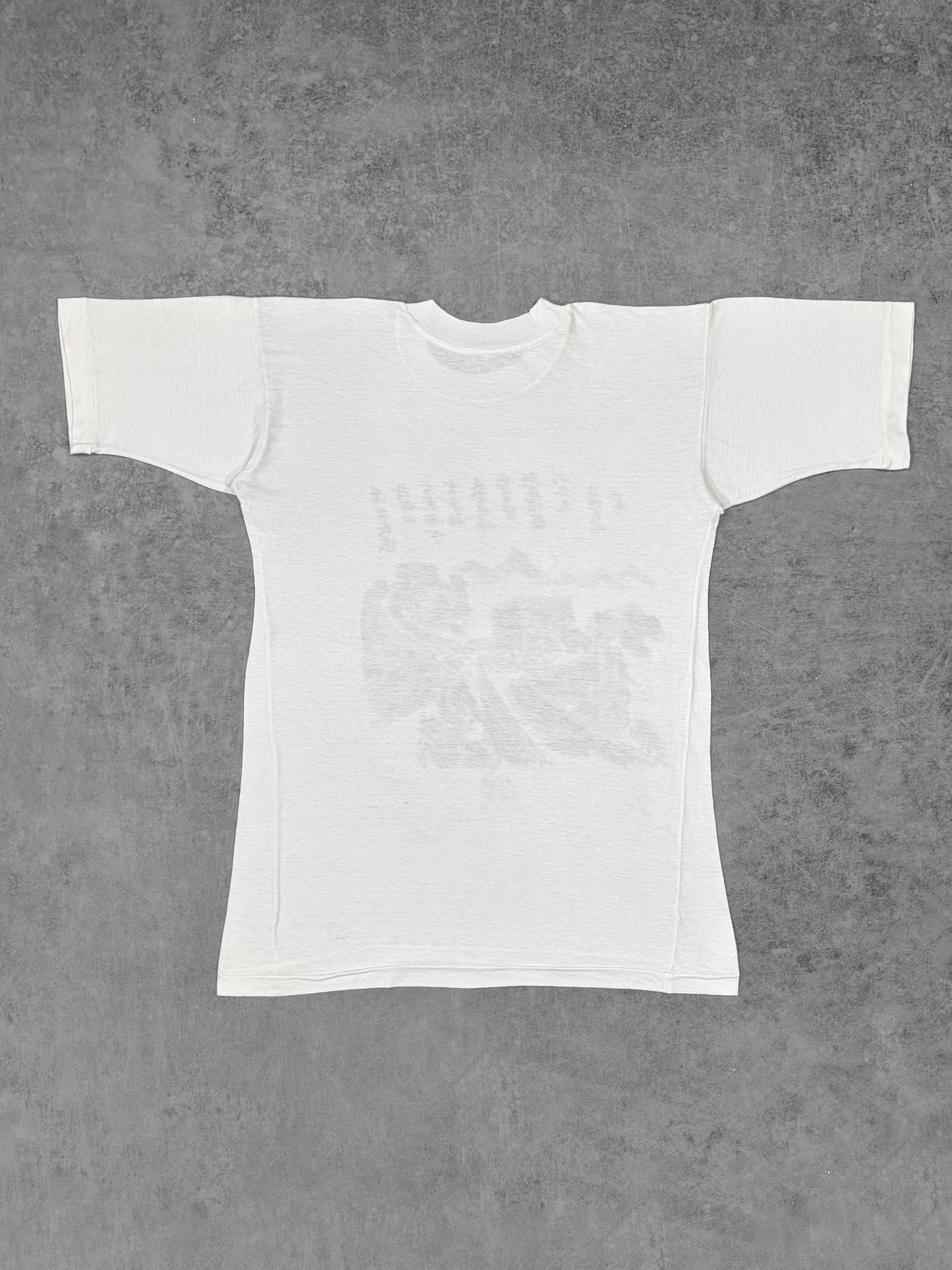 Vintage 1980s Great Wall of China Tourist T-Shirt - White Single Stitch - Souvenir Tee Screen Print
