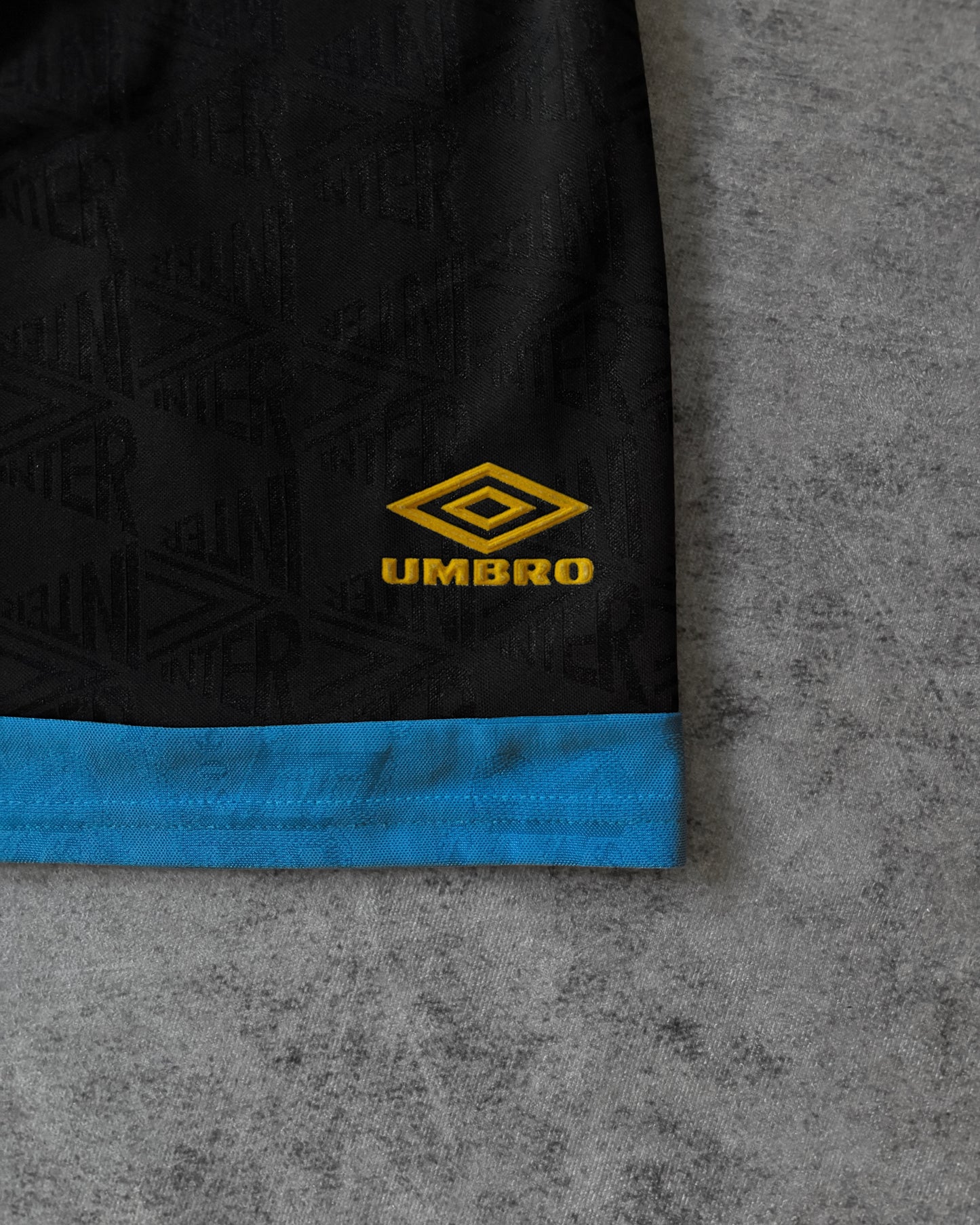 Vintage Inter 1993–94 Home Shorts – Umbro – Black/Blue – Made in England – 90s