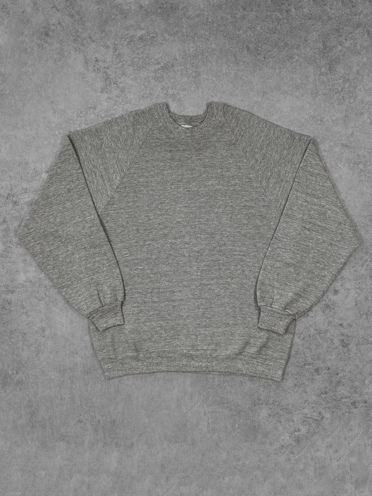 Vintage 1980s Jerzees by Russell Grey Blank Crewneck – Made in USA