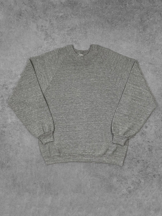 Vintage 1980s Jerzees by Russell Grey Blank Crewneck – Made in USA
