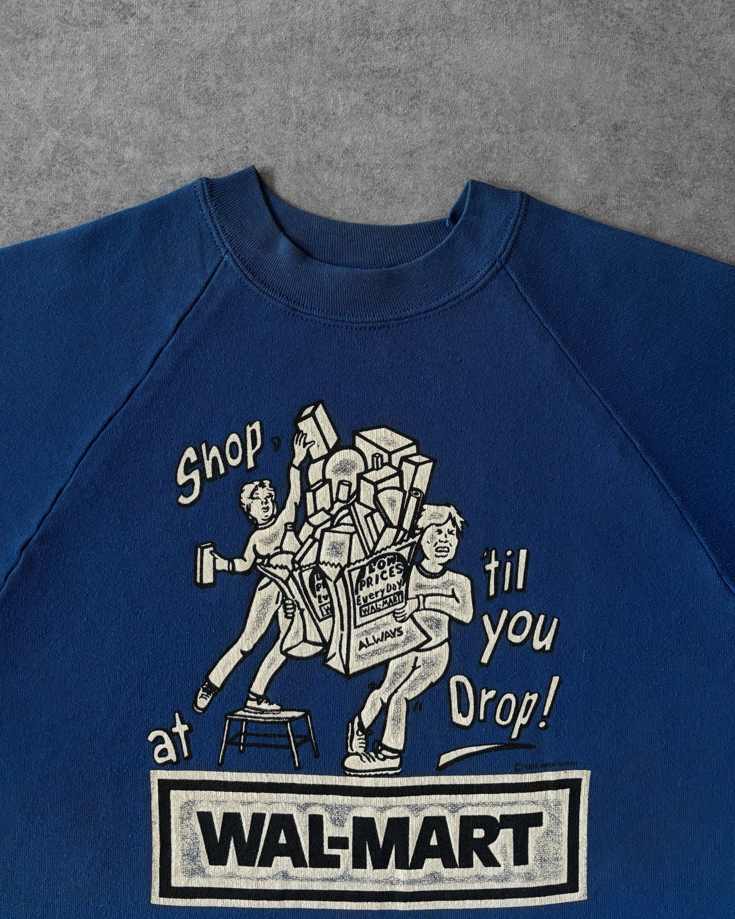 Vintage 1989 Wal-Mart Graphic Sweatshirt – Shop ’Til You Drop – Made in USA
