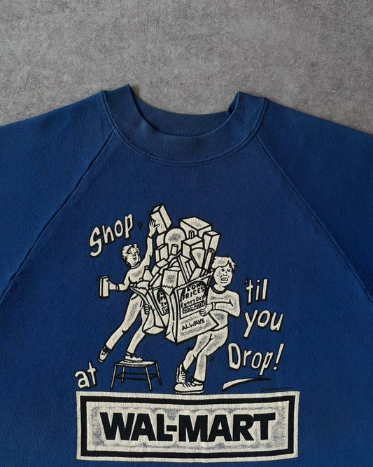 Vintage 1989 Wal-Mart Graphic Sweatshirt – Shop ’Til You Drop – Made in USA