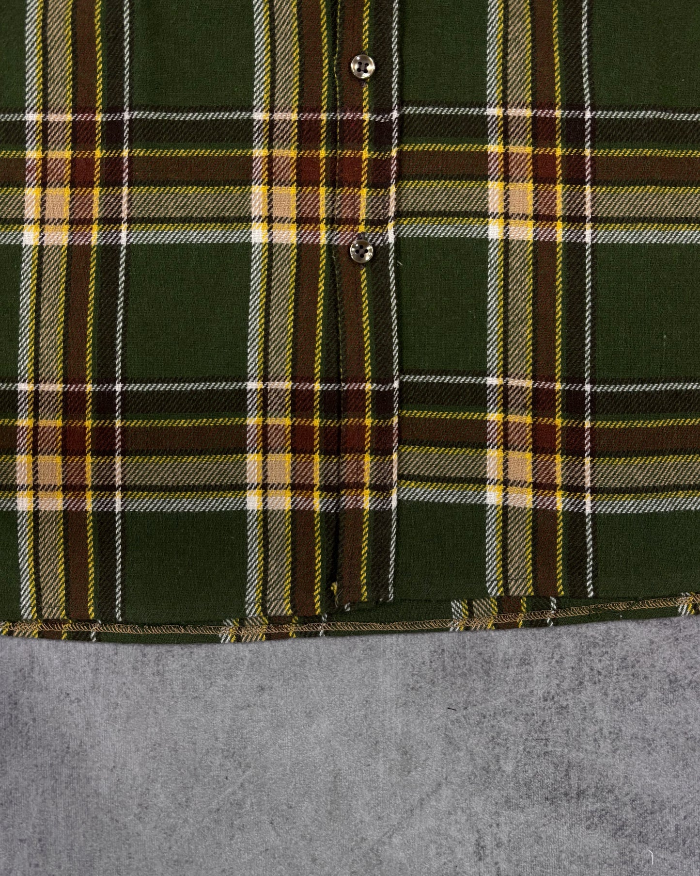 Vintage 1970s Green Plaid Flannel Shirt – Workwear Button Down Lumberjack