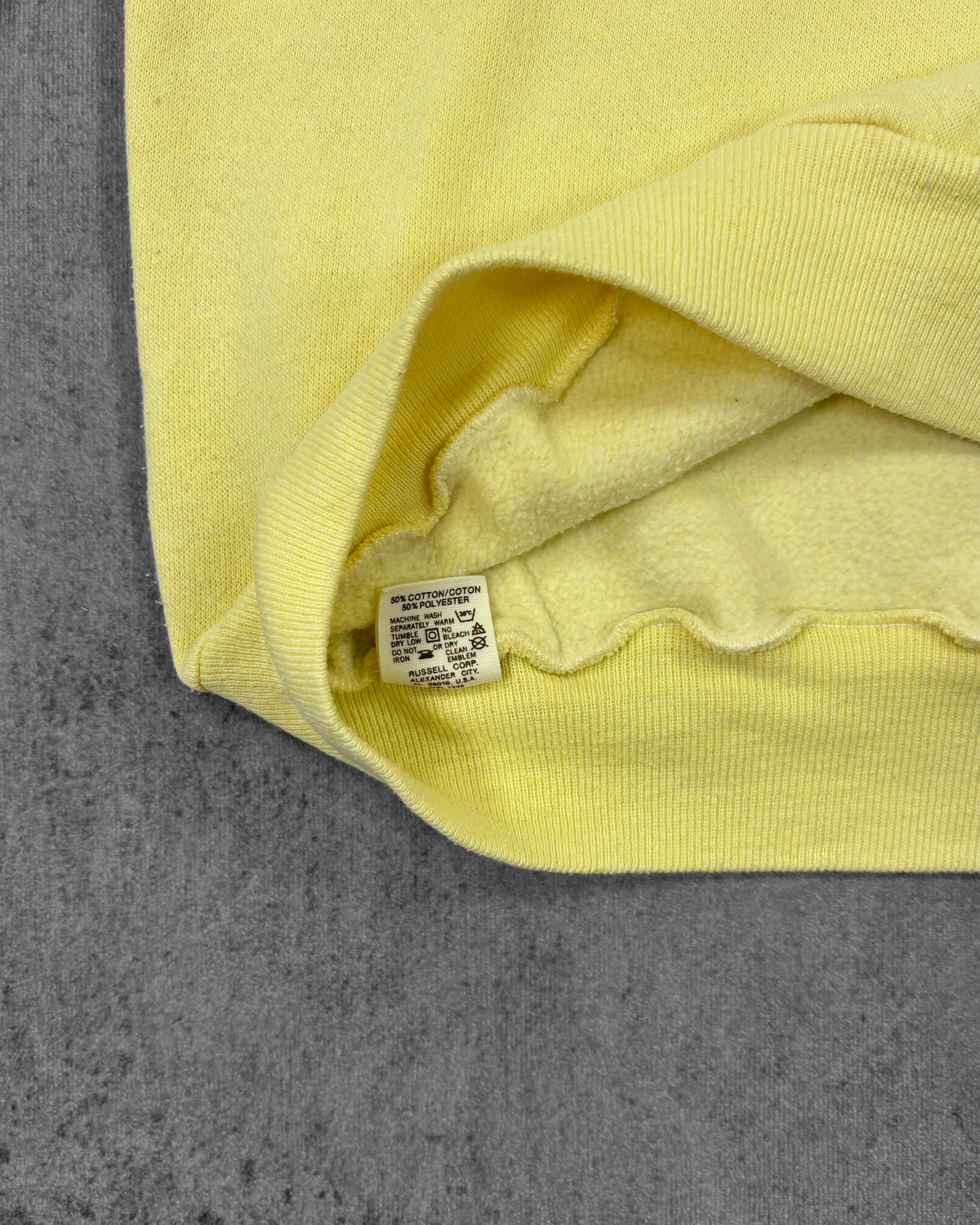 Vintage 1970s Russell Athletic Yellow Hoodie – Script Logo