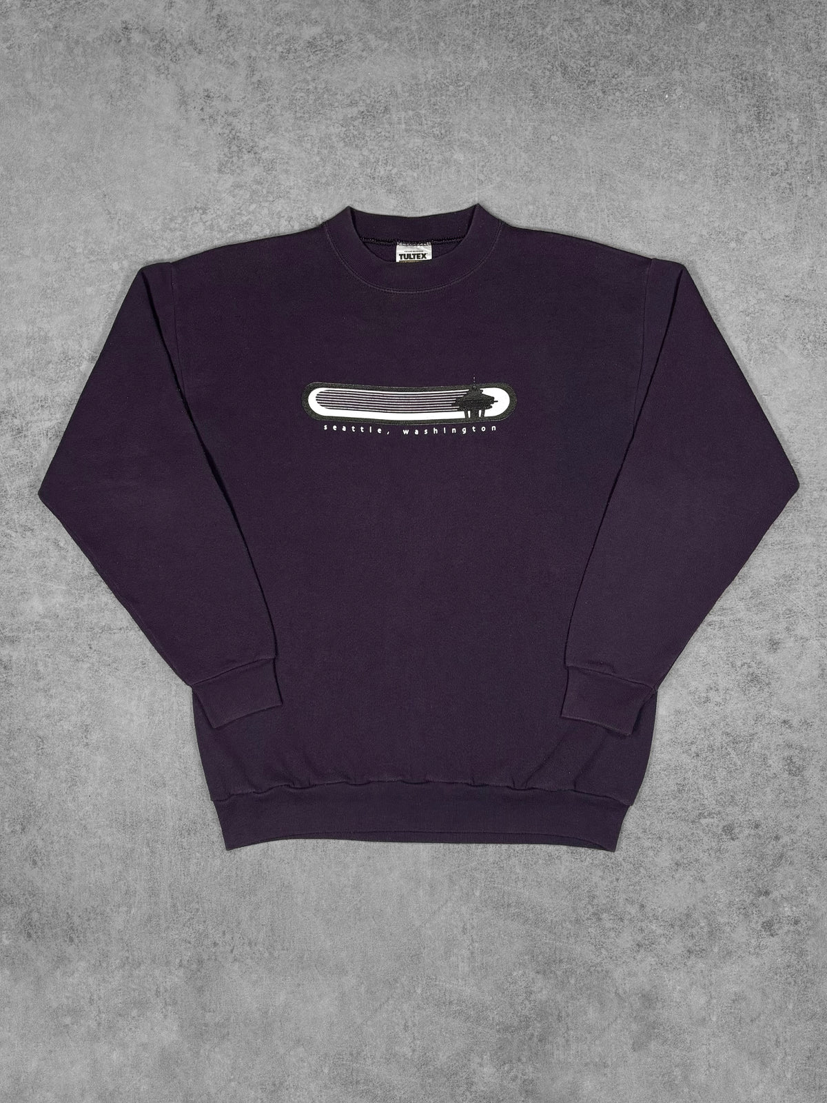 Vintage 1990s Seattle Washington Space Needle Tultex Crewneck - Tultex