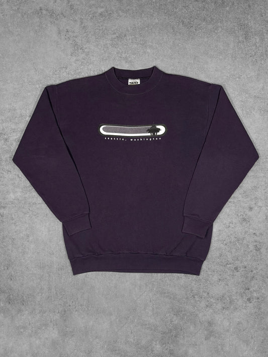 Vintage 1990s Seattle Washington Space Needle Tultex Crewneck - Tultex