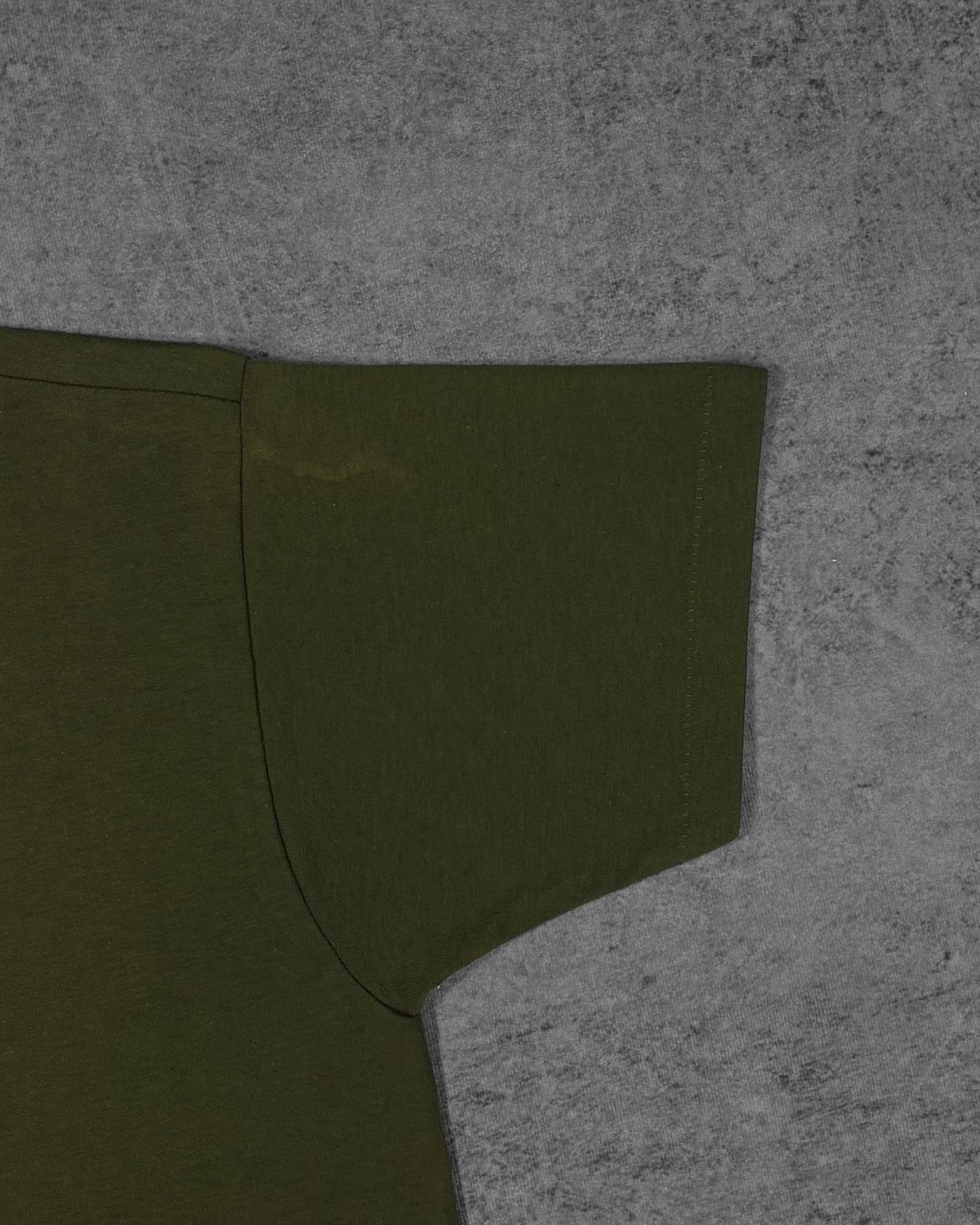 Vintage 1986 NAM Vietnam War "Ours Was A Noble Cause" t-shirt by JRS Enterprises – stitching detail