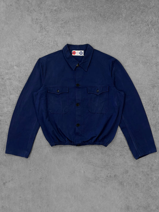 Vintage 1960s Italian Massaua Bleu 10 Fossati Workwear Jacket – Blue Cotton Chore Bomber