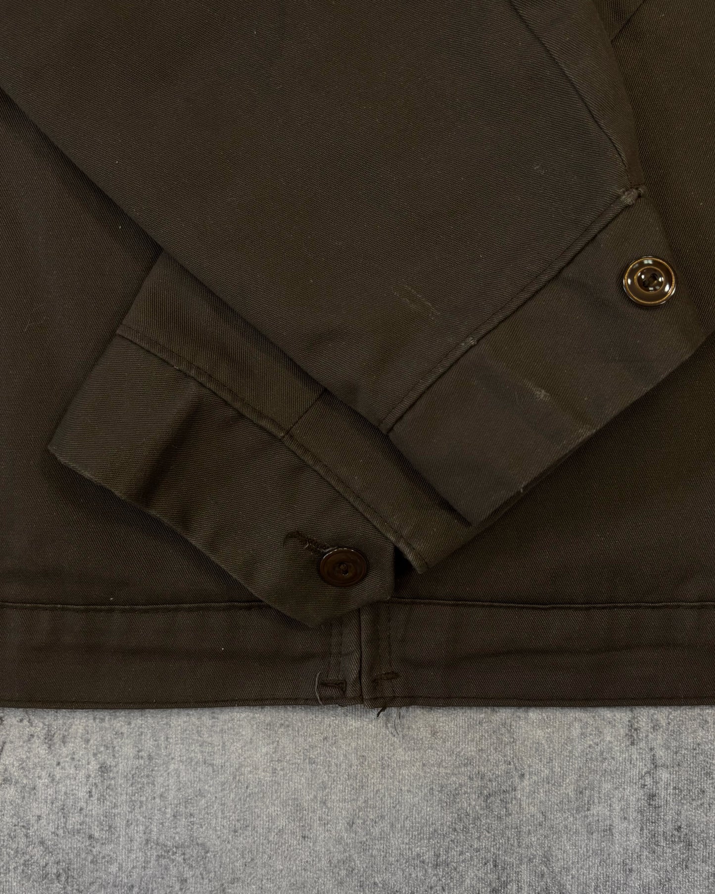 Vintage 1980s Made in USA Workwear Red Kap Jacket – Talon Zipper – Quilted Lining – Brown Utility Coat