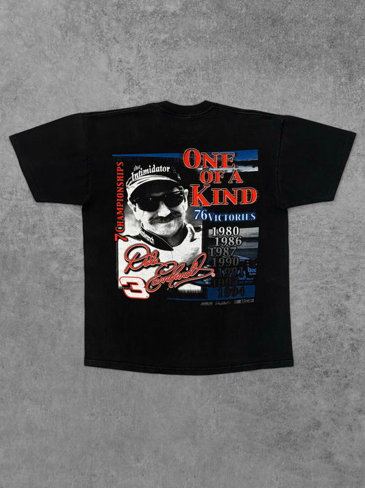 Vintage 1990s Dale Earnhardt #3 One of a Kind NASCAR Racing Graphic T-Shirt - Black Large
