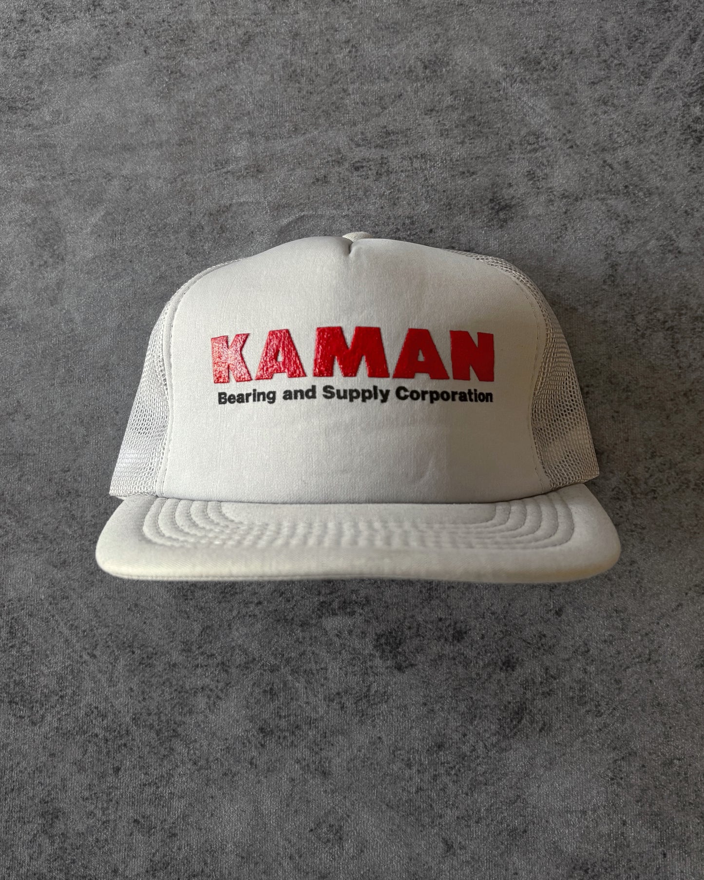 Vintage 1980s KAMAN Bearing & Supply Trucker Hat – Mesh Back – Made in Korea