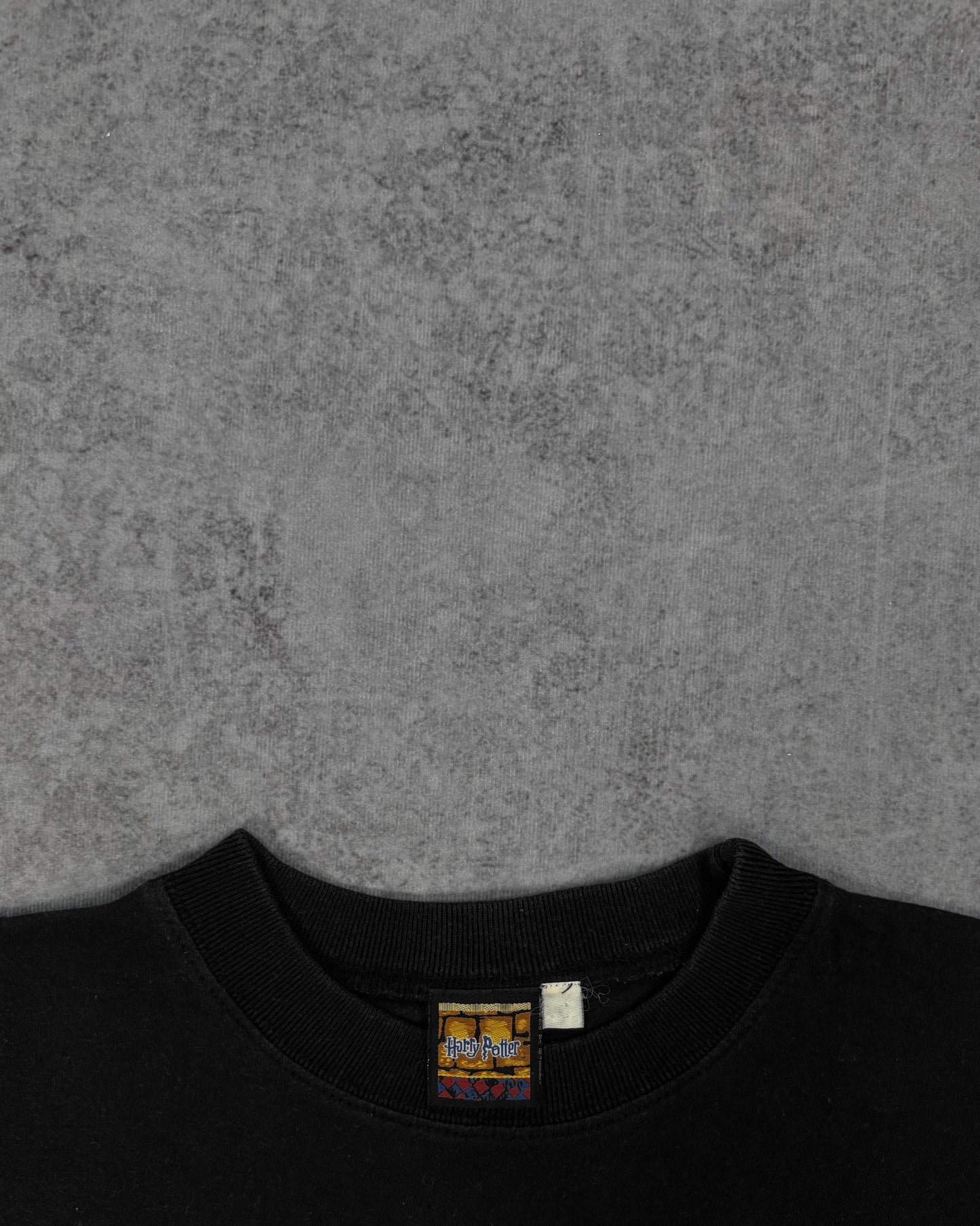 Label detail showing the neck tag on the Harry Potter t-shirt