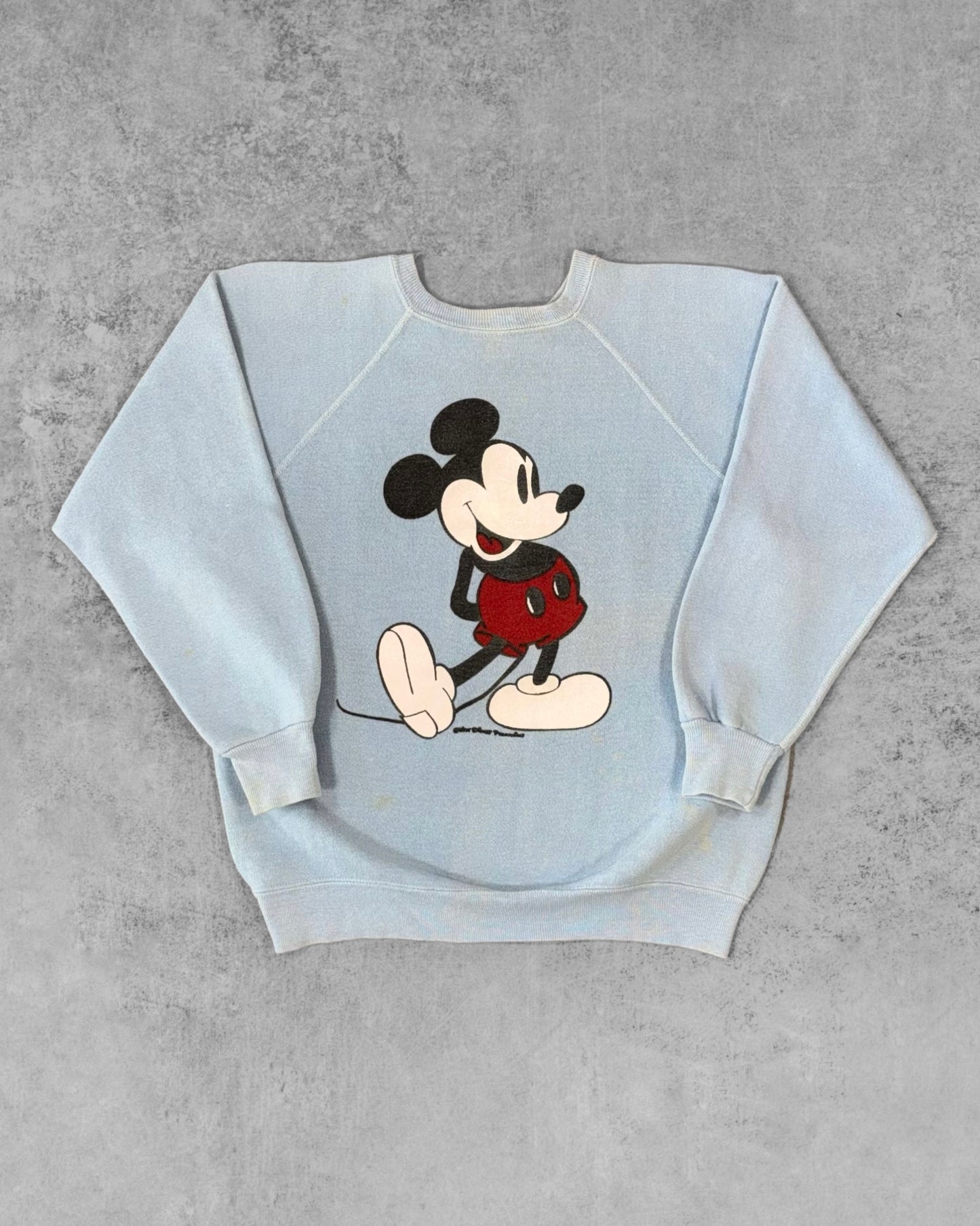 Vintage 1970s Mickey Mouse Disney Sweatshirt – Raglan Crewneck – Screen Print
