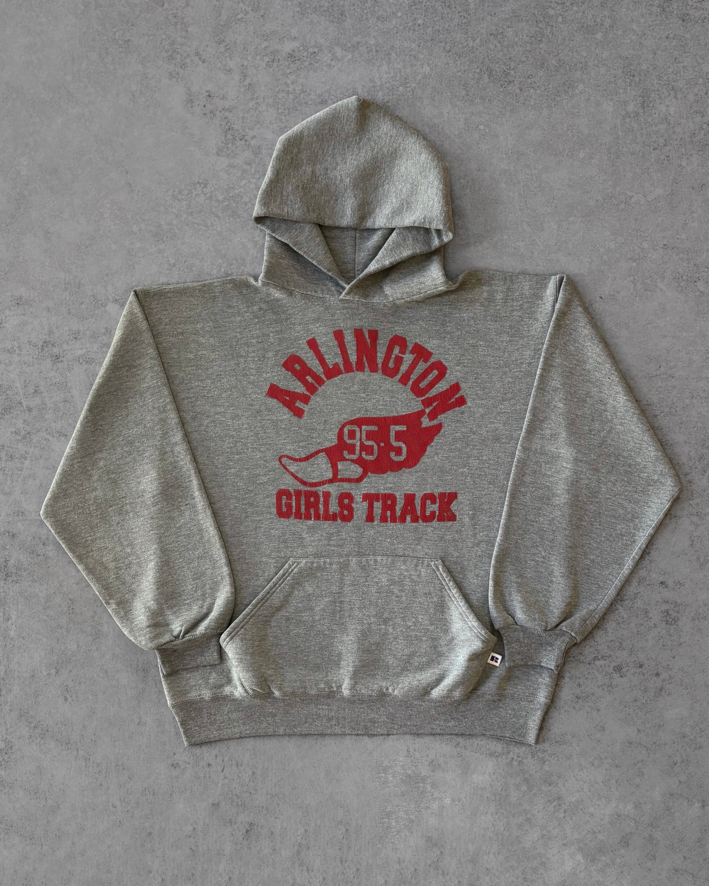 Vintage 1995 Arlington Girls Track Hoodie – Russell Athletic – Made in USA
