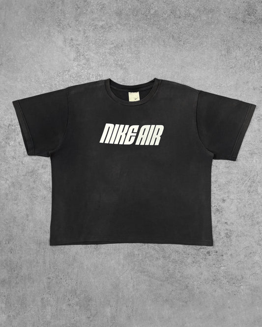 Distressed Nike Air T-Shirt Black Modern Streetwear Logo Tee Made in Turkey