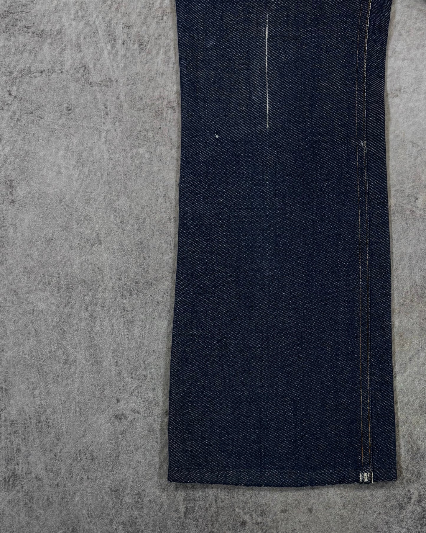 Vintage 1970s Wrangler Flare Lightweight Jeans – Talon Zipper – Dark Indigo Denim