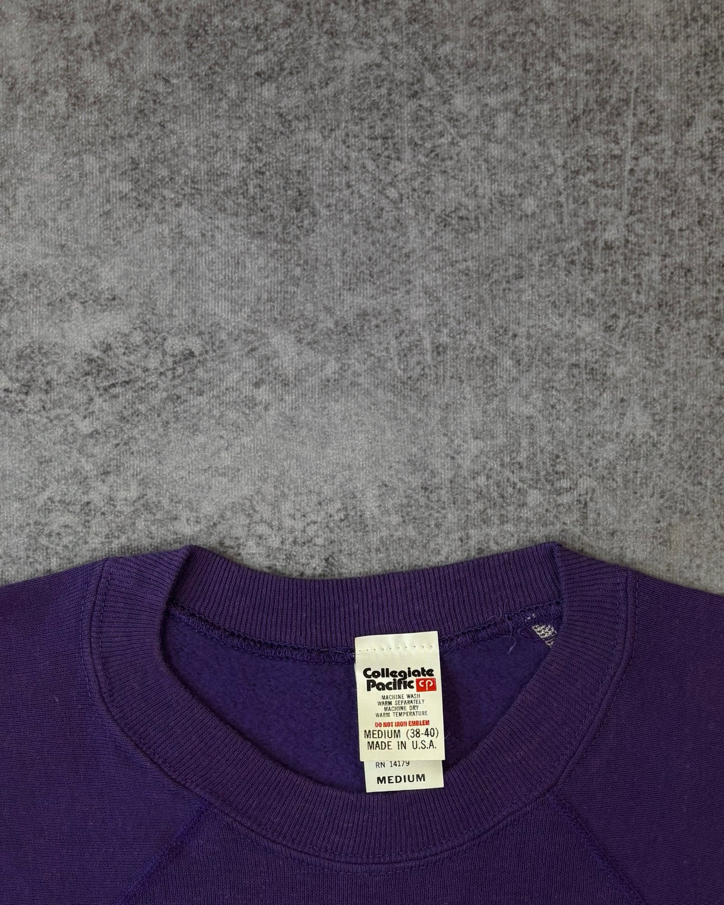 Vintage 1980s Collegiate Pacific Tabor Crest Raglan Crewneck - Made in USA