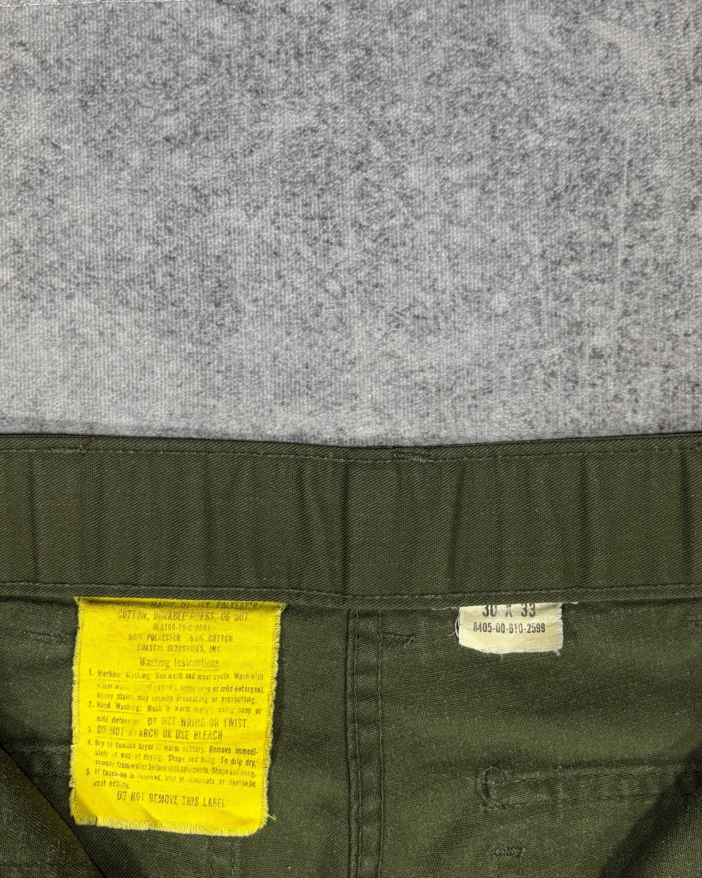 Vintage 1978 OG-507 US Military Fatigue Utility Pants - Scovill Zip - Made in USA