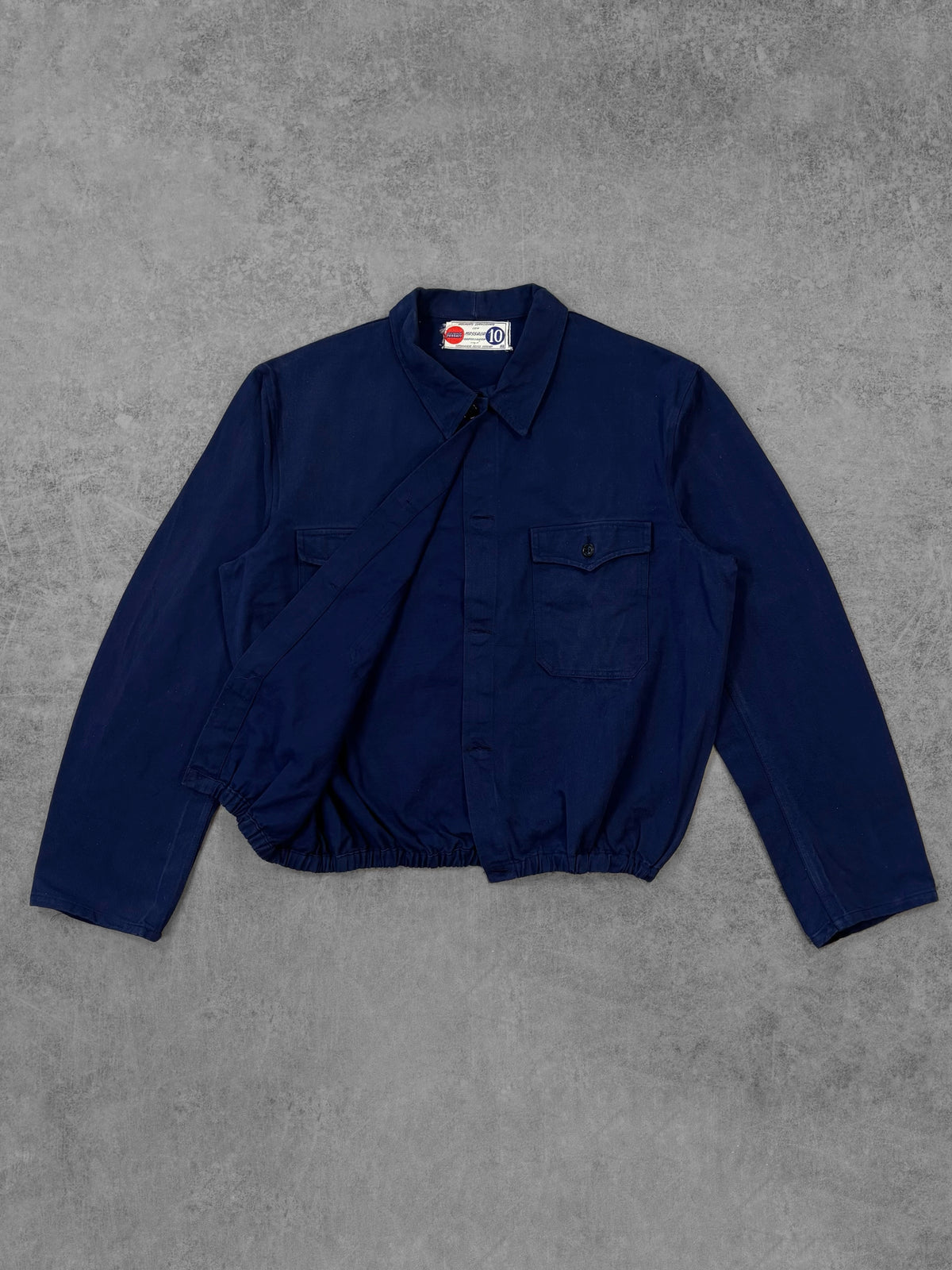 Vintage 1960s Italian Massaua Bleu 10 Fossati Workwear Jacket – Blue Cotton Chore Bomber