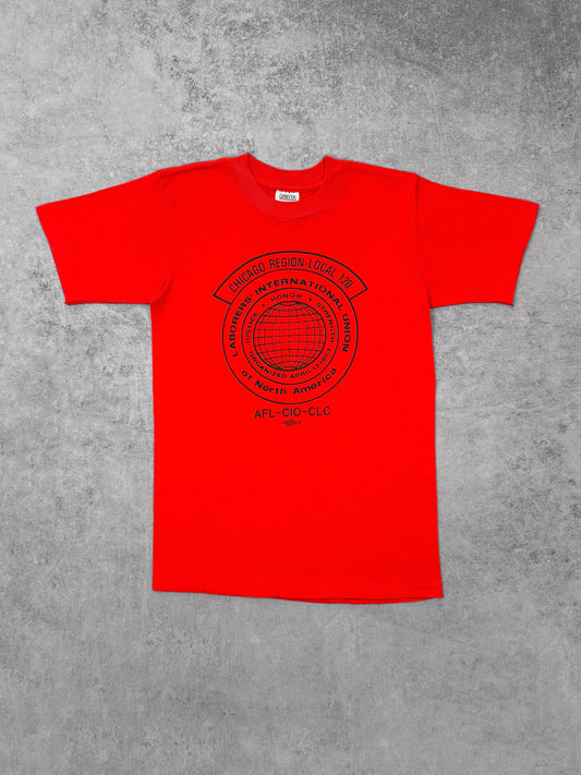 Vintage 1990s Oneita Power-T AFL-CIO Chicago Region Local 120 Union T-Shirt - Made in USA