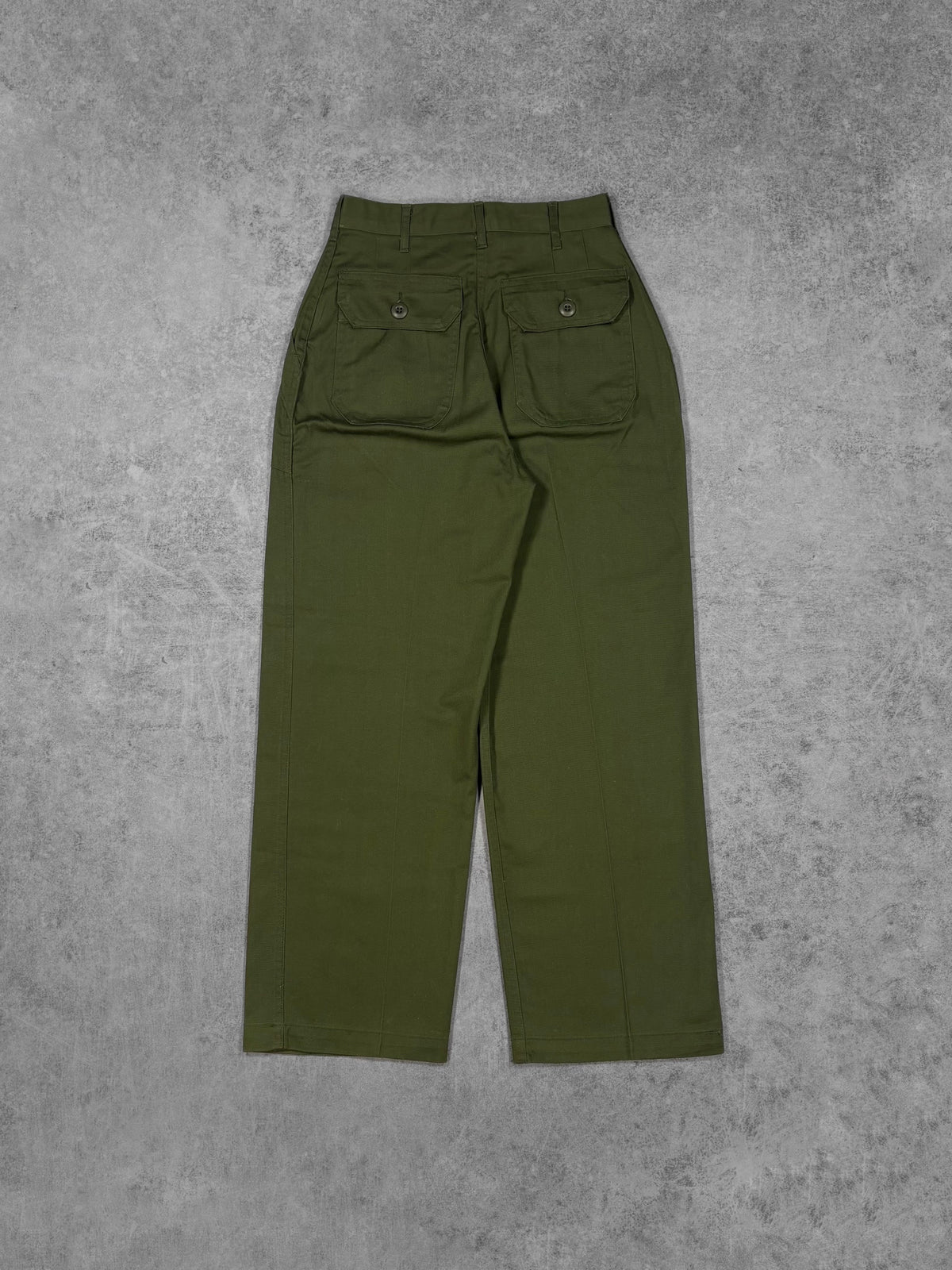 Vintage 1979 US Army OG-507 fatigue utility pants – front pocket detail