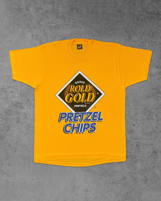 Vintage 1990s Roll Gold Pretzel Chips Graphic T-Shirt – Made in USA