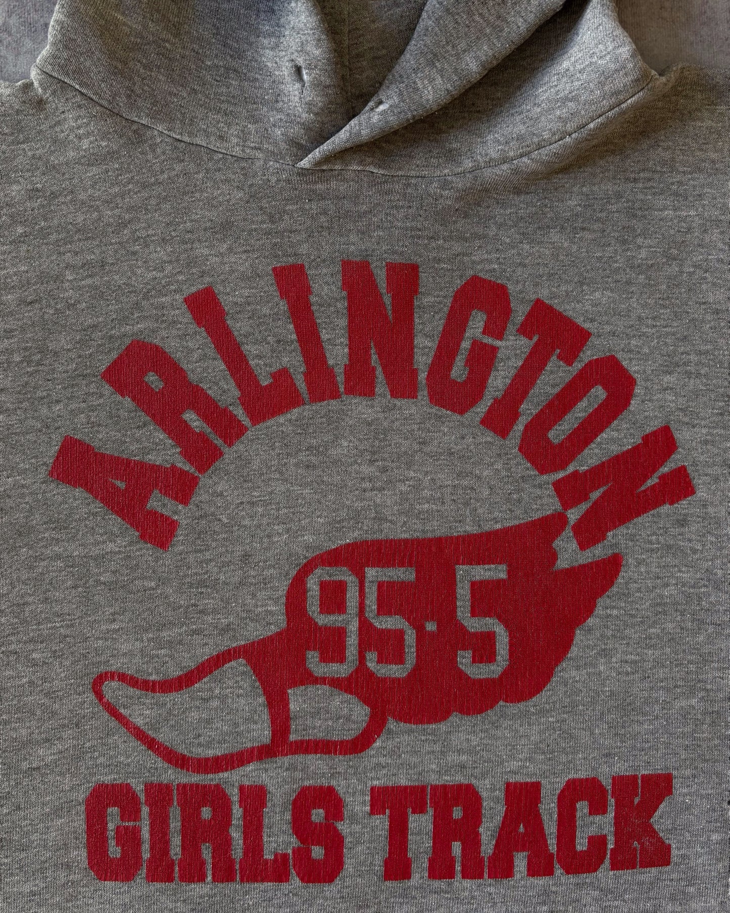 Vintage 1995 Arlington Girls Track Hoodie – Russell Athletic – Made in USA