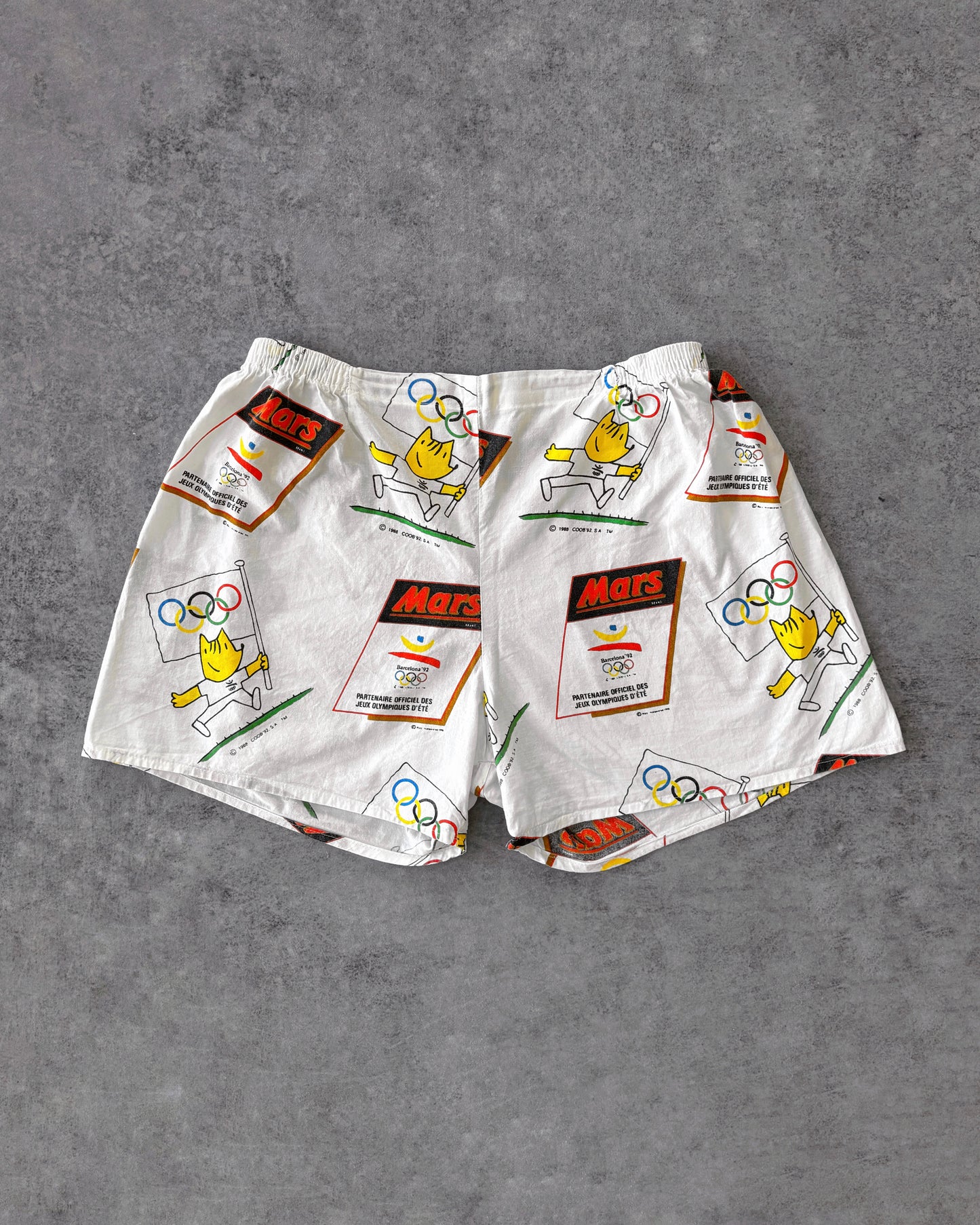 Vintage 1992 Mars x Barcelona Olympics Running Shorts – All Over Print