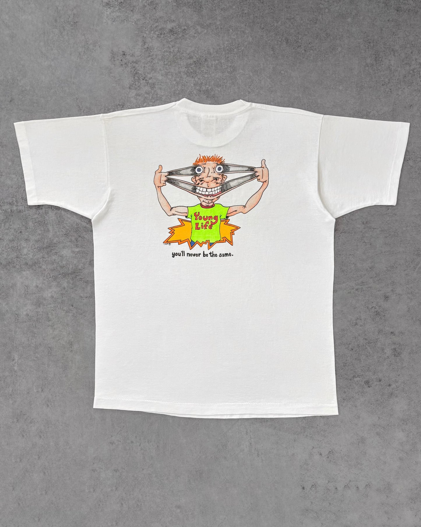 Vintage 1990s Young Life Graphic T-Shirt XL – Fruit of the Loom Heavy Cotton