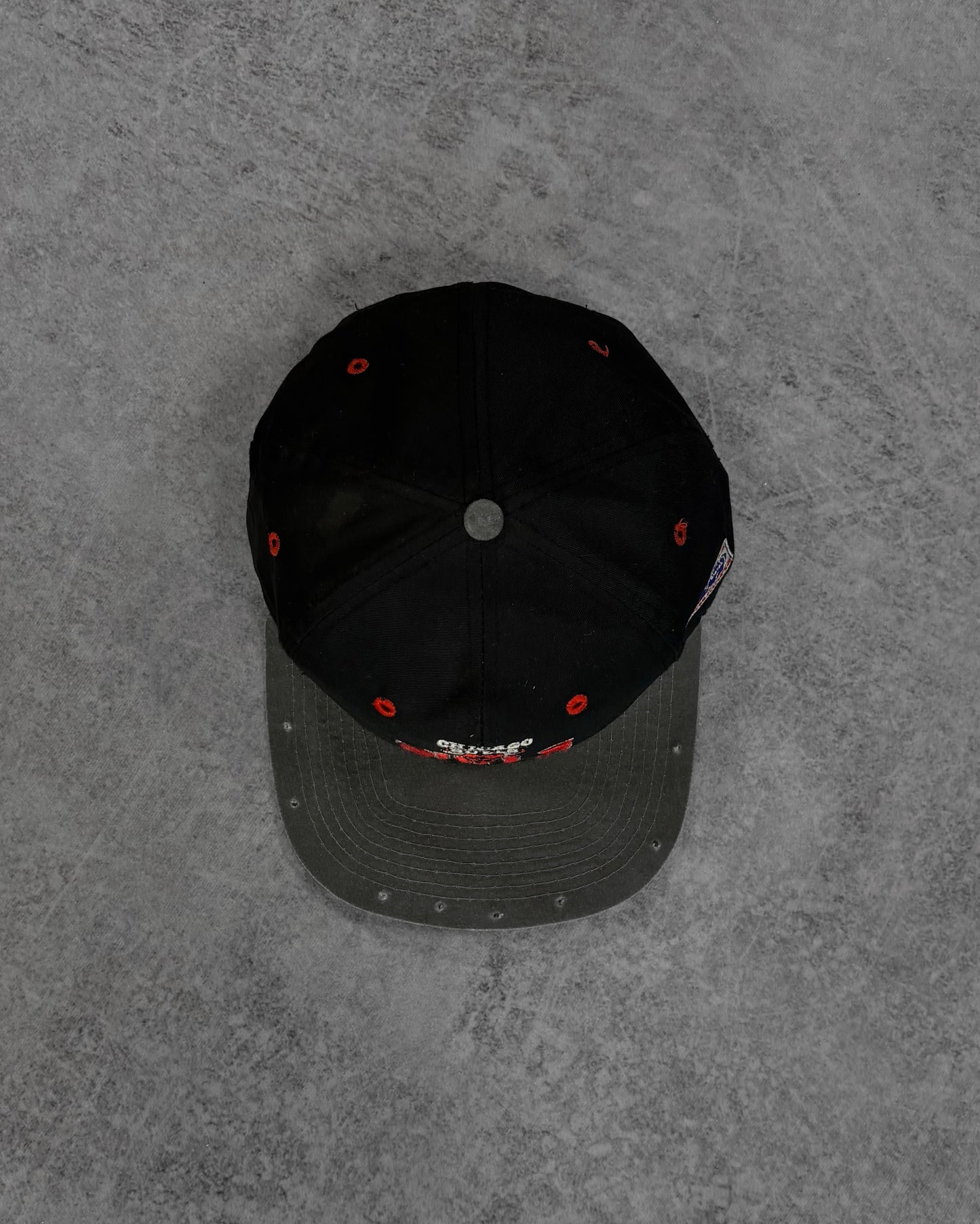 Chicago Bulls 1991 cap embroidery close-up detail
