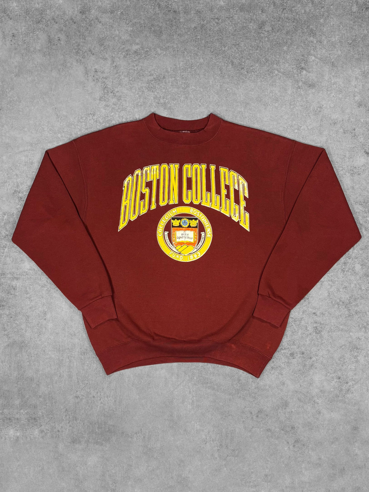Vintage 1990s Boston College Galt Sand crewneck, front view