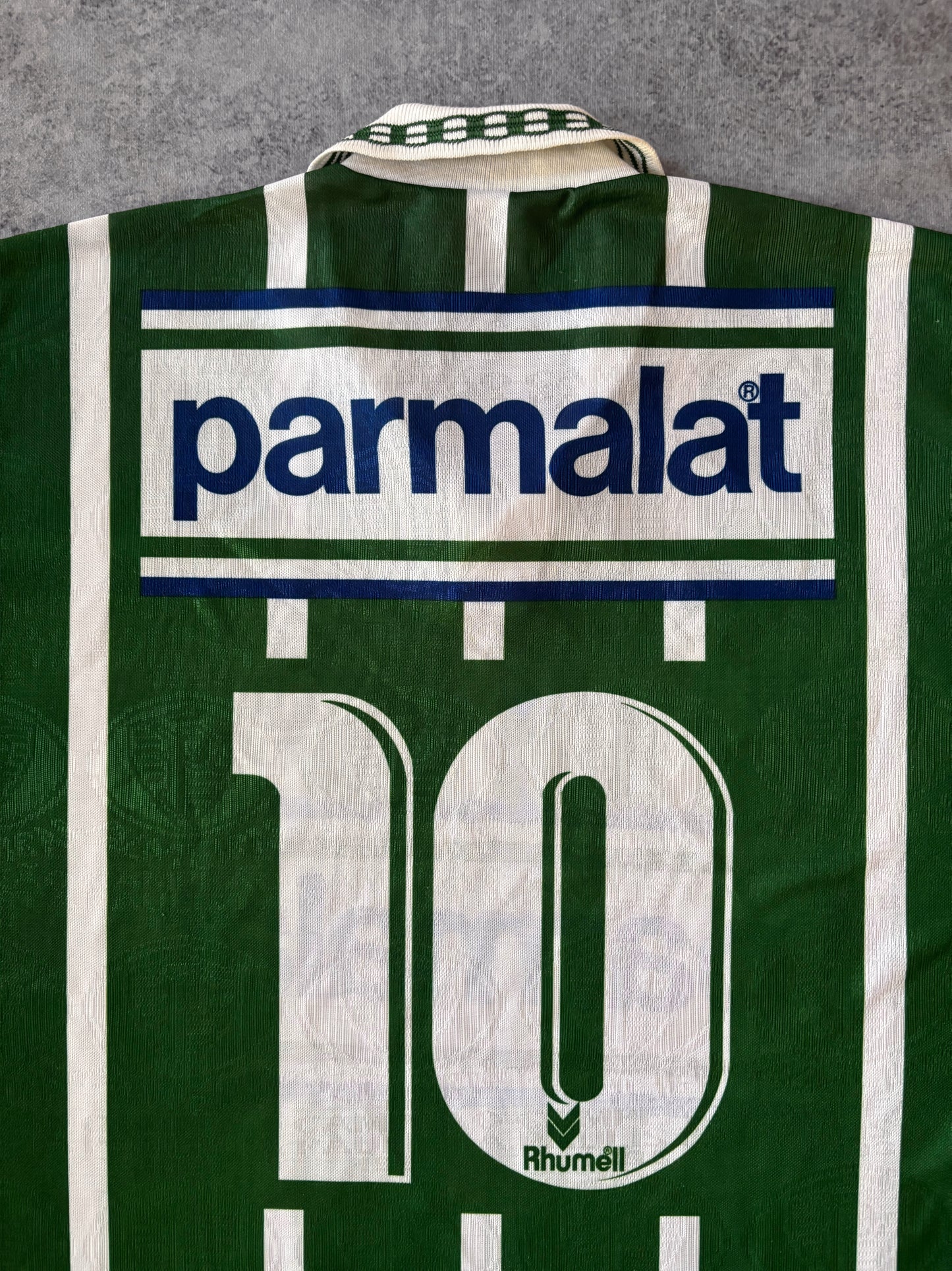 Vintage Palmeiras 93–94 Rhumell Home Shirt #10 Zinho – Parmalat Era – FPF Campeão Patch
